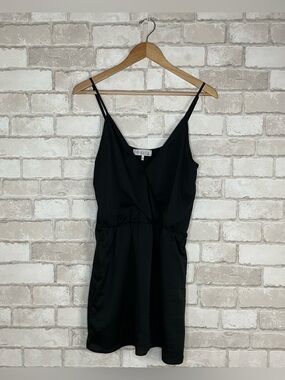 Wayf Black Spaghetti-Strap Mini Dress Size S